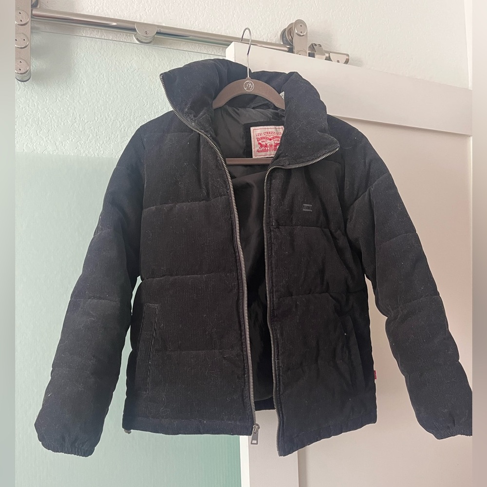 Levi's Black Corduroy Puffer Jacket